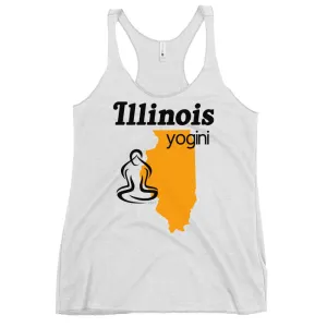 Illinois Map Yogini White Tank Top