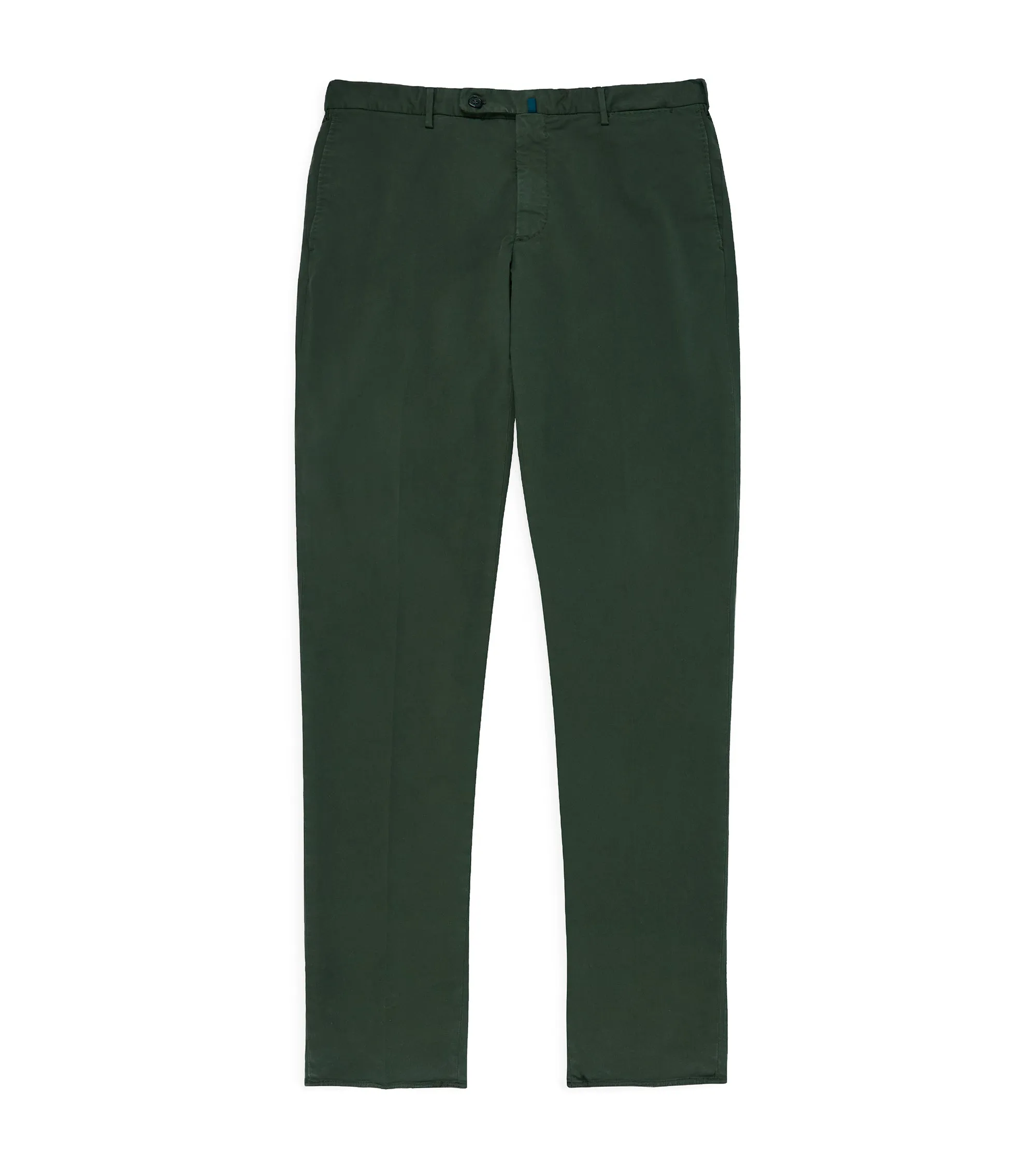 Incotex Regular Fit Royal Batavia Cotton Trousers: Green