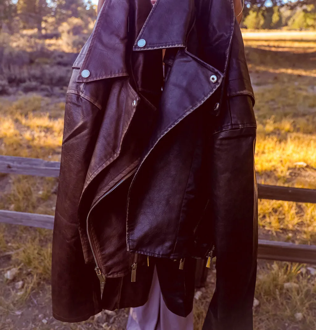 JAMES  DEAN VEGAN LEATHER JACKET