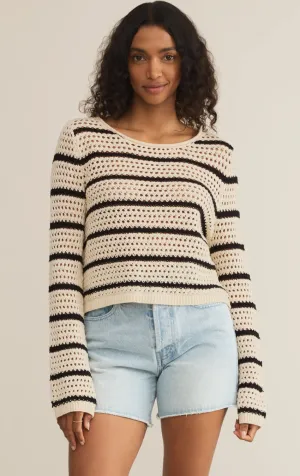 Kit Stripe Crochet Sweater