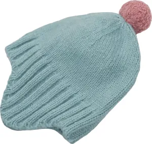Knitted Pom Pom Beanie (Sky Blue)
