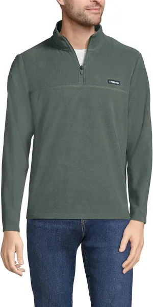 Lands' End Men's Anyweather Fleece Quarter Zip Pullover