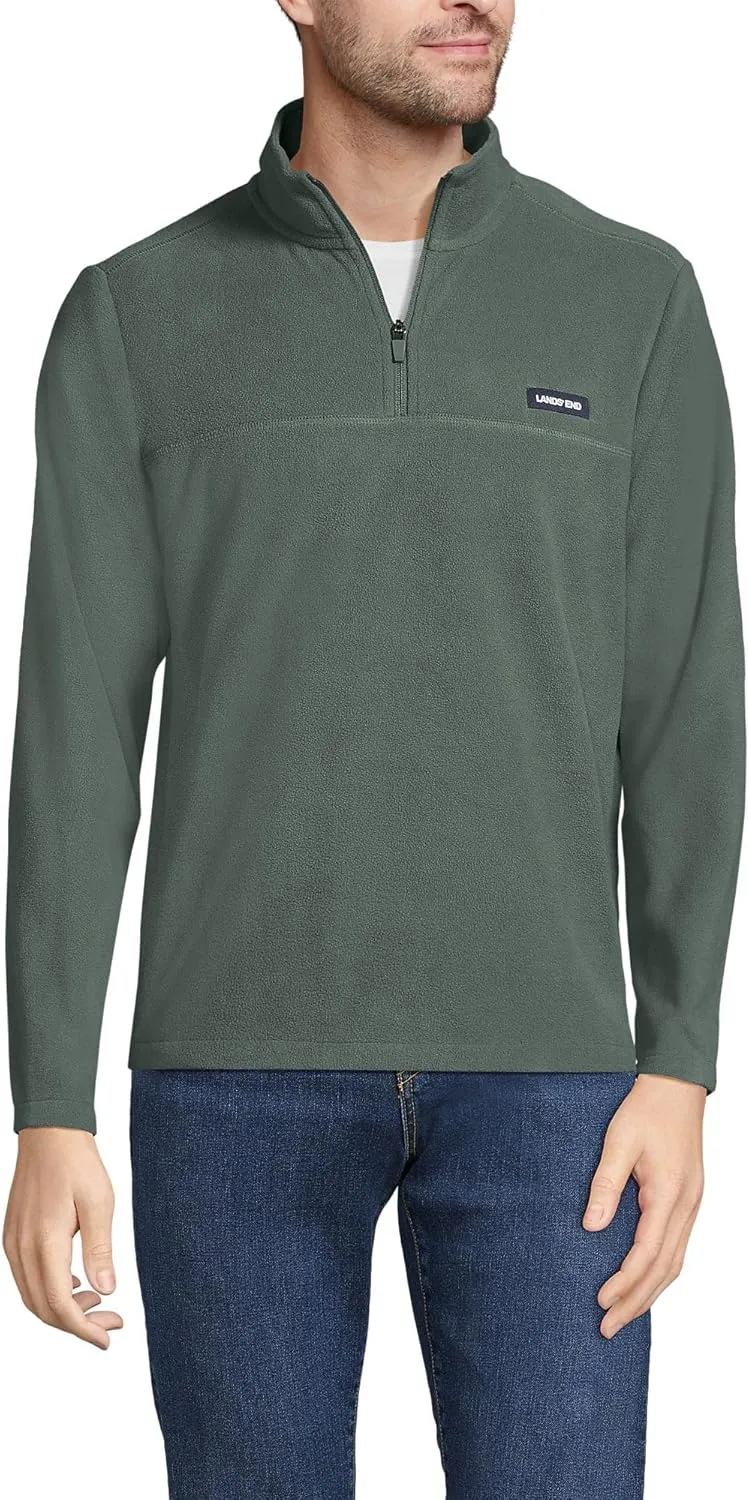 Lands' End Men's Anyweather Fleece Quarter Zip Pullover