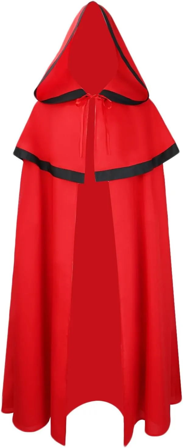 Lmdudan Unisex Adult Full Length Cloak Halloween Hooded Cape Renaissance Medieval Costume Tunic Hoodies Robe Cosplay Capes