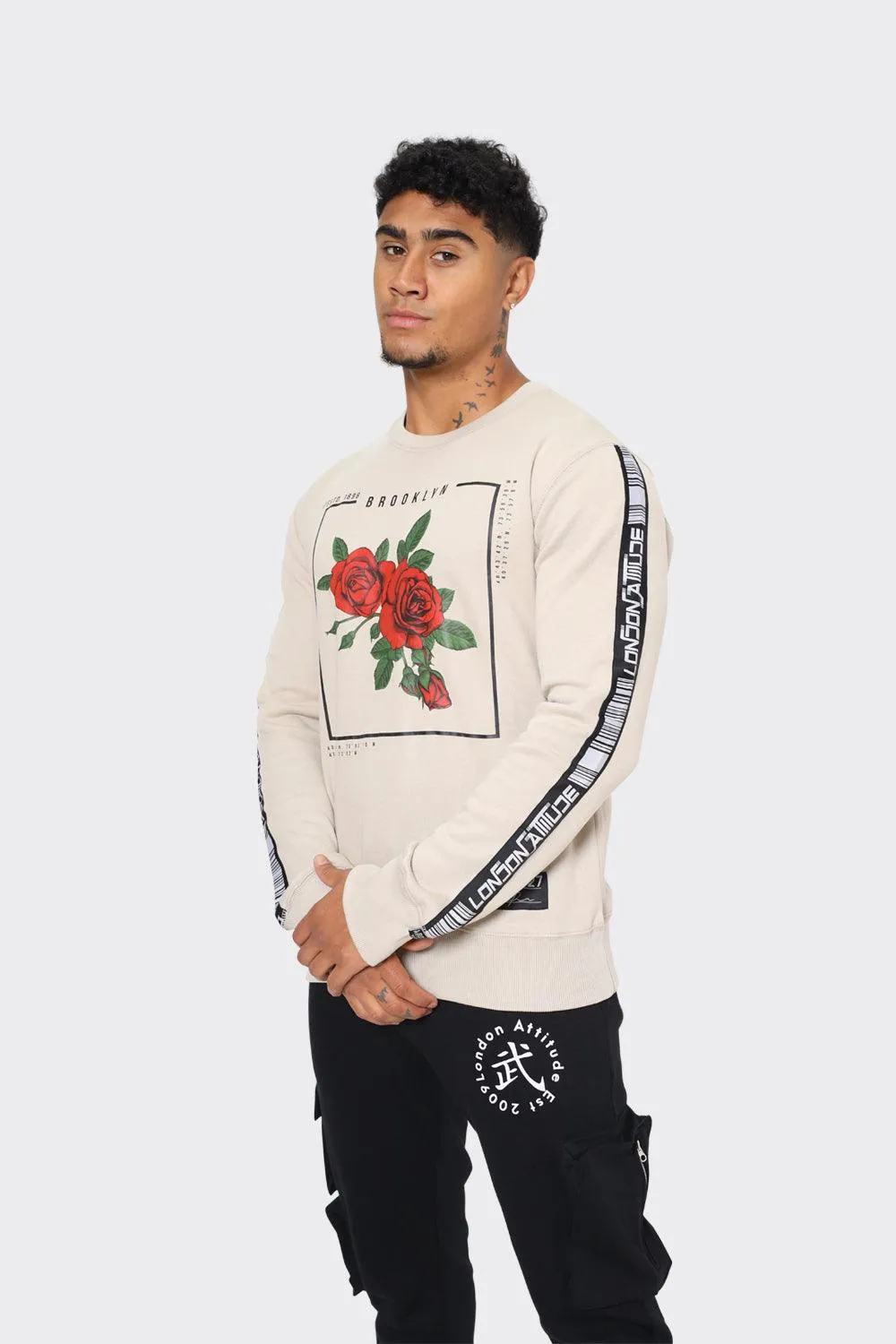 London Attitude Brooklyn Rose Graphic Sweatshirt