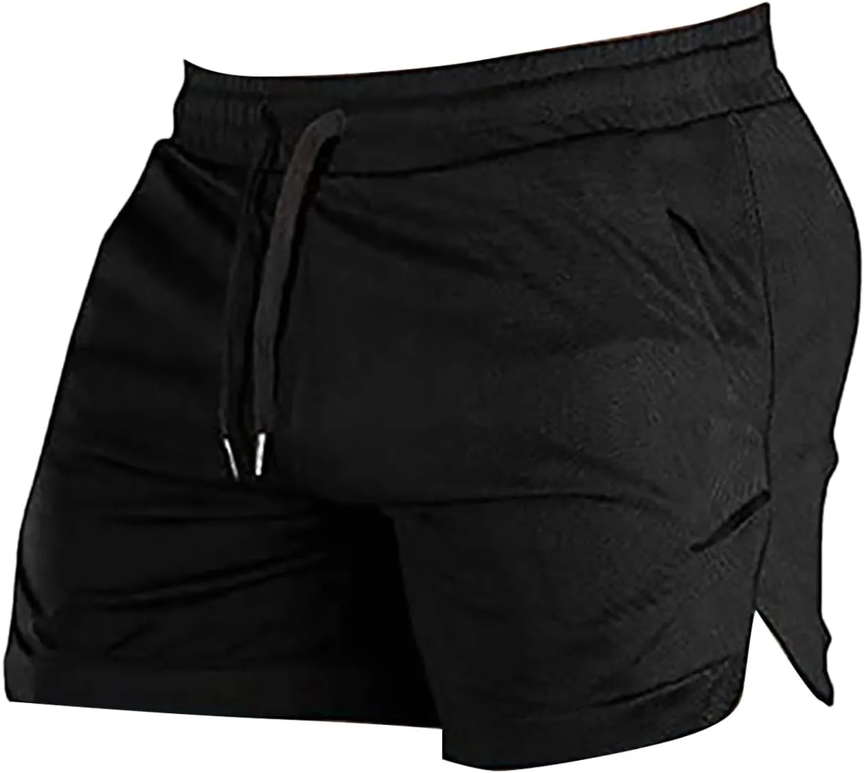 Men Sport Shorts Outdoor Running Gym Workout Quick Dry Slim Fit Athletic Pants Casual Elastic Waist Drawstring Shorts