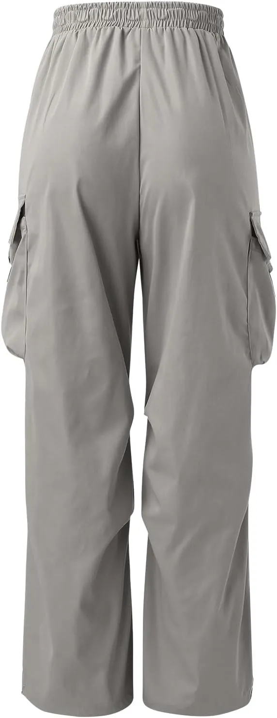 Men's Baggy Cargo Pants Casual Parachute Pants Cotton Elasticated Loose Fit Streetwear Multi Pockets