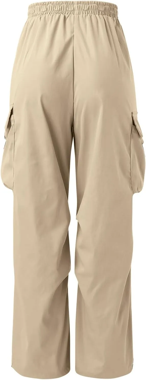 Men's Baggy Cargo Pants Casual Parachute Pants Cotton Elasticated Loose Fit Streetwear Multi Pockets