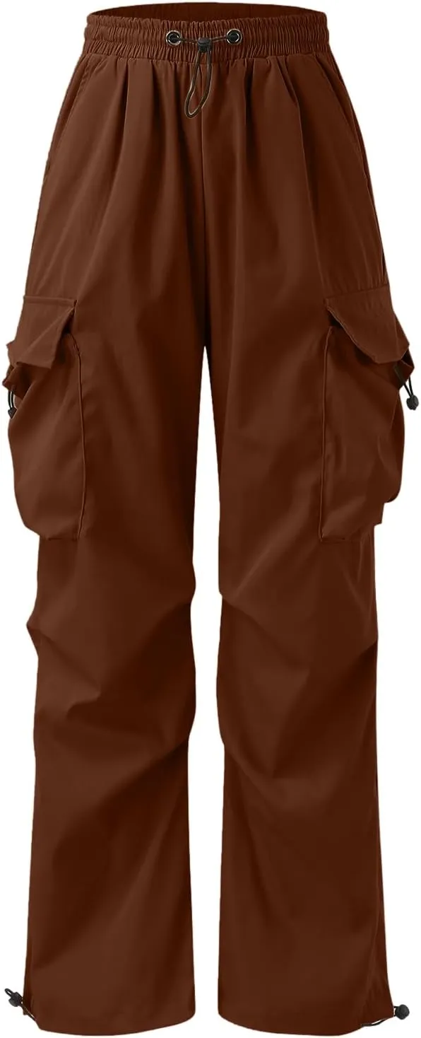Men's Baggy Cargo Pants Casual Parachute Pants Cotton Elasticated Loose Fit Streetwear Multi Pockets
