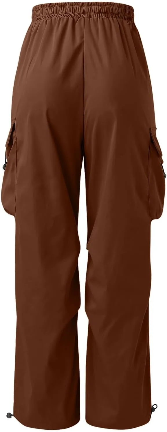 Men's Baggy Cargo Pants Casual Parachute Pants Cotton Elasticated Loose Fit Streetwear Multi Pockets