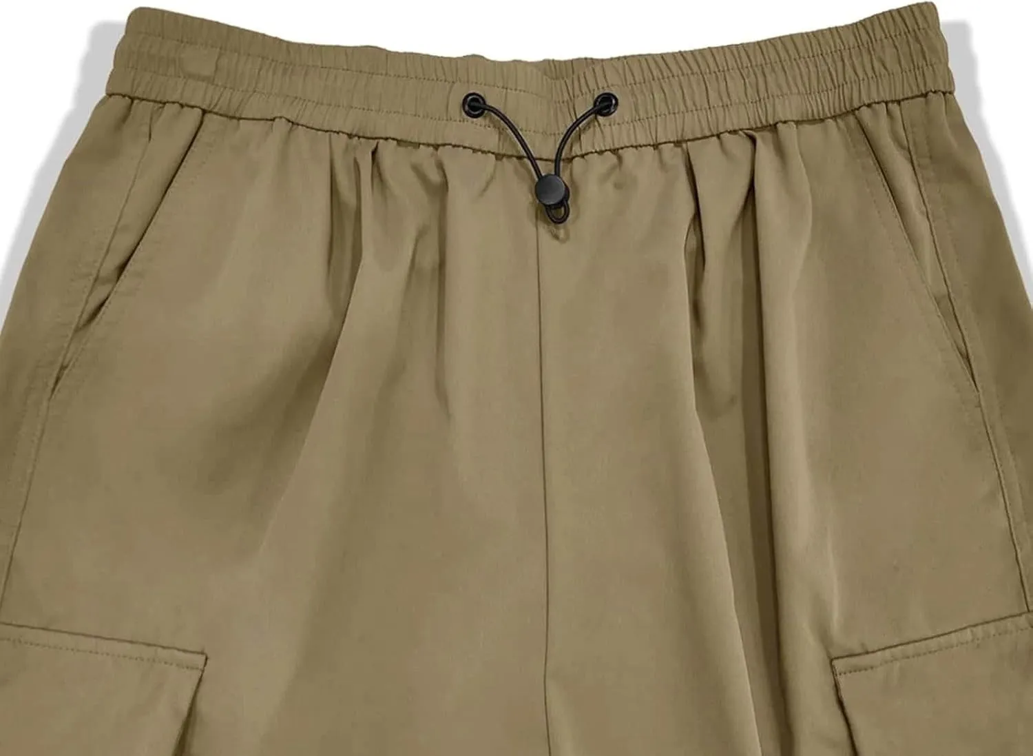 Men's Cargo Pants Casual Wide Leg Drawstring Waist Pant Hiking Pant with Multiple Pockets
