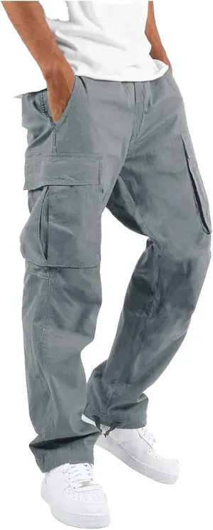 Men's Casual Cargo Pants Hiking Pants Workout Joggers Sweatpants Fashion Lightweight Cozy Pant