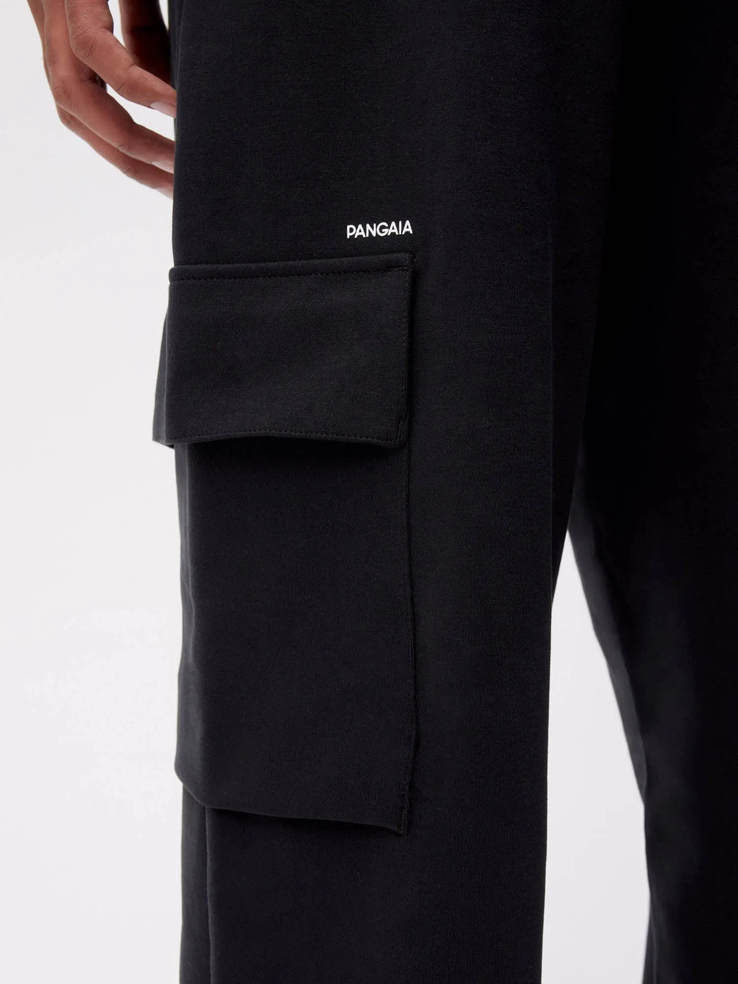 Mens Double Jersey Cargo Track Pantsblack