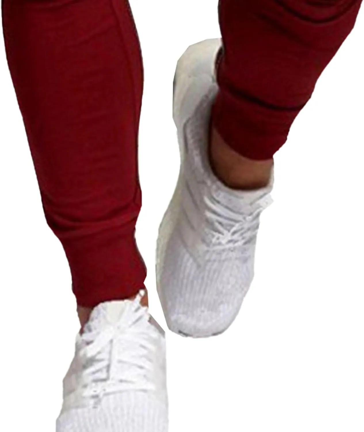 Men's Elastic Waist Slim Fit Athletic Pants Stylish Comfort Basic Pants Casual Solid Hiking Jogging Trousers