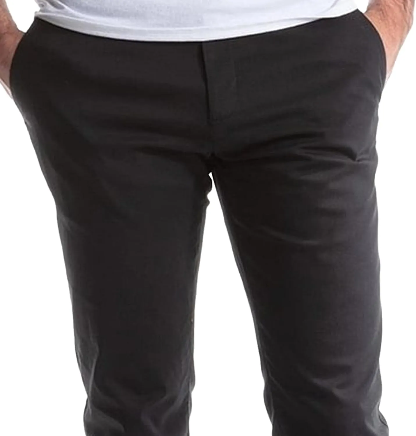 Men's Slim Fit Casual Straight Leg Pants Solid Business Quick Dry Trousers Stylish Classic Outdoor Pants