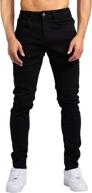 Men's Slim Fit Classic Washed Jeans Vintage Straight Leg Denim Pants High Waist Casual Jeans Trouser