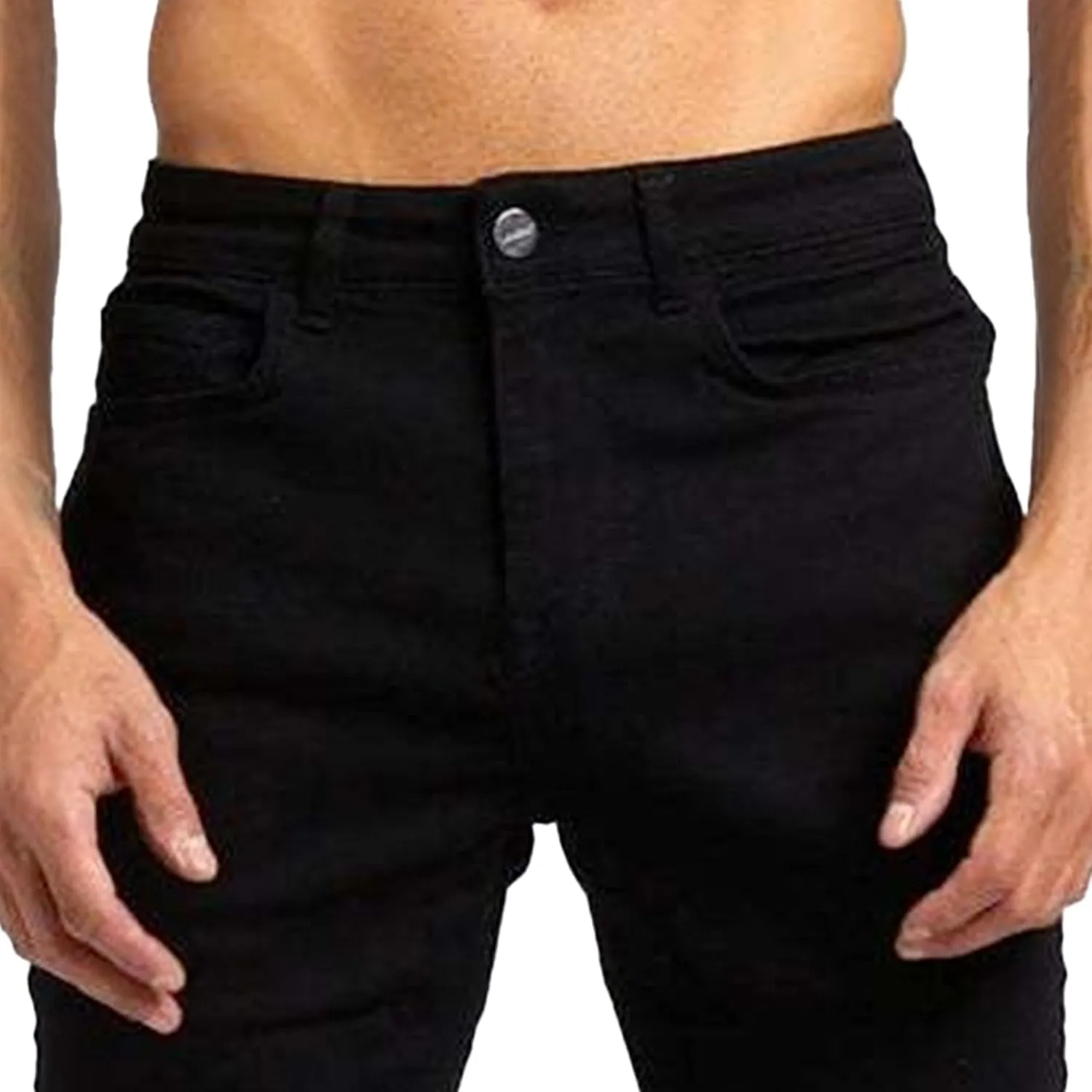 Men's Slim Fit Classic Washed Jeans Vintage Straight Leg Denim Pants High Waist Casual Jeans Trouser