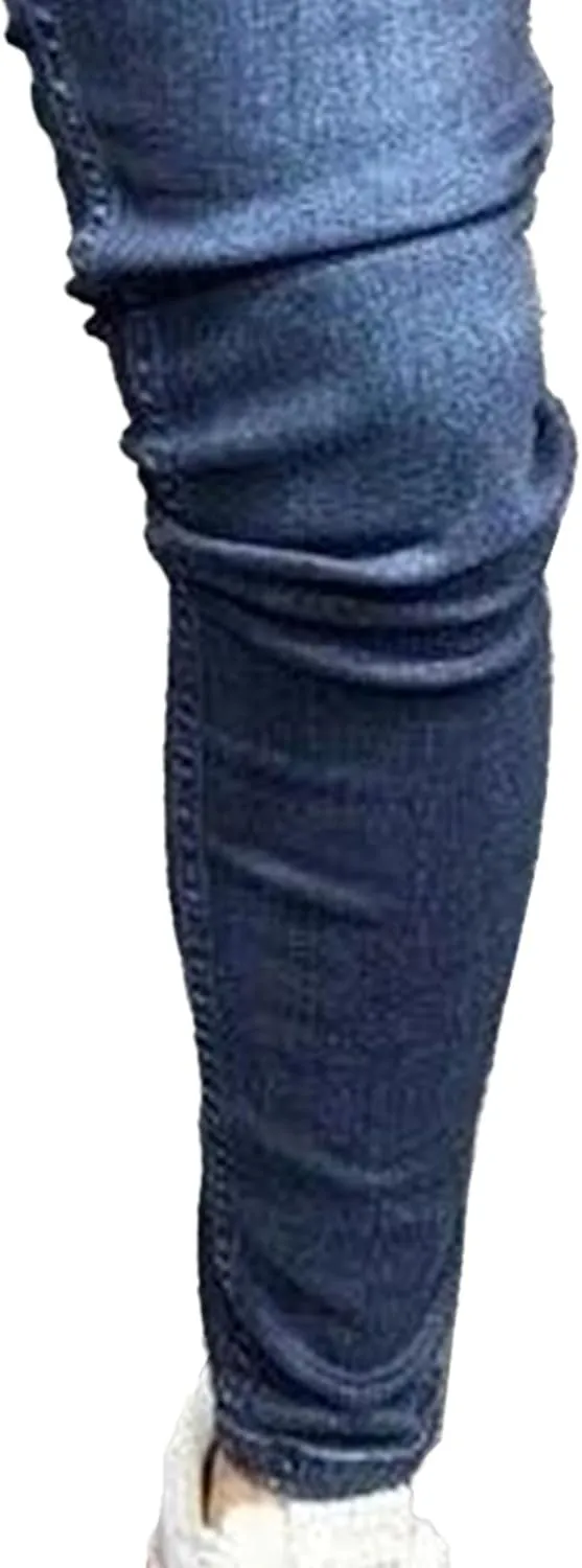 Men's Slim Fit Strech Casual Jeans Classic Comfort Flex Denim Pants Straight Leg Siknny Jogger Jeans