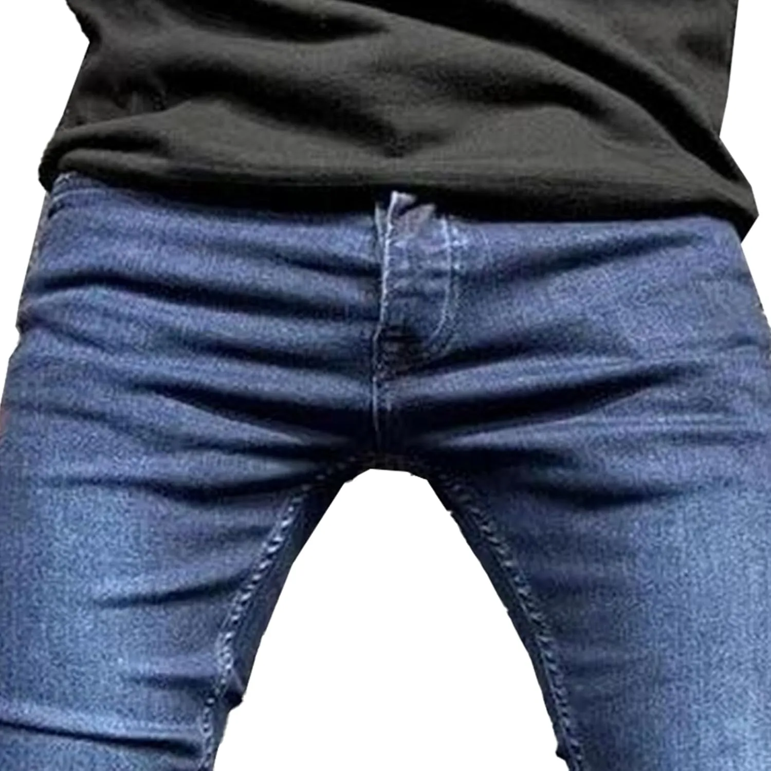 Men's Slim Fit Strech Casual Jeans Classic Comfort Flex Denim Pants Straight Leg Siknny Jogger Jeans