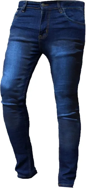 Men's Stretch Slim Fit Solid Outdoor Jeans Casual Skinny Work Denim Pants Lightweight Comfort Jeans Trouser