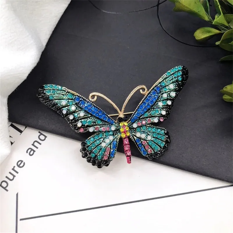 Meral Rhinestone Brooch Pin