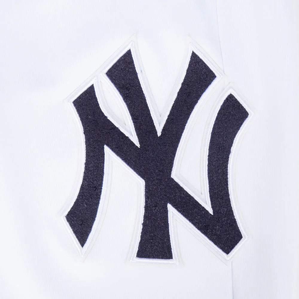 MLB NEW YORK YANKEES CLASSIC MEN'S DOUBLE KINT TRACK PANT (WHITE/MIDNIGHT NAVY)