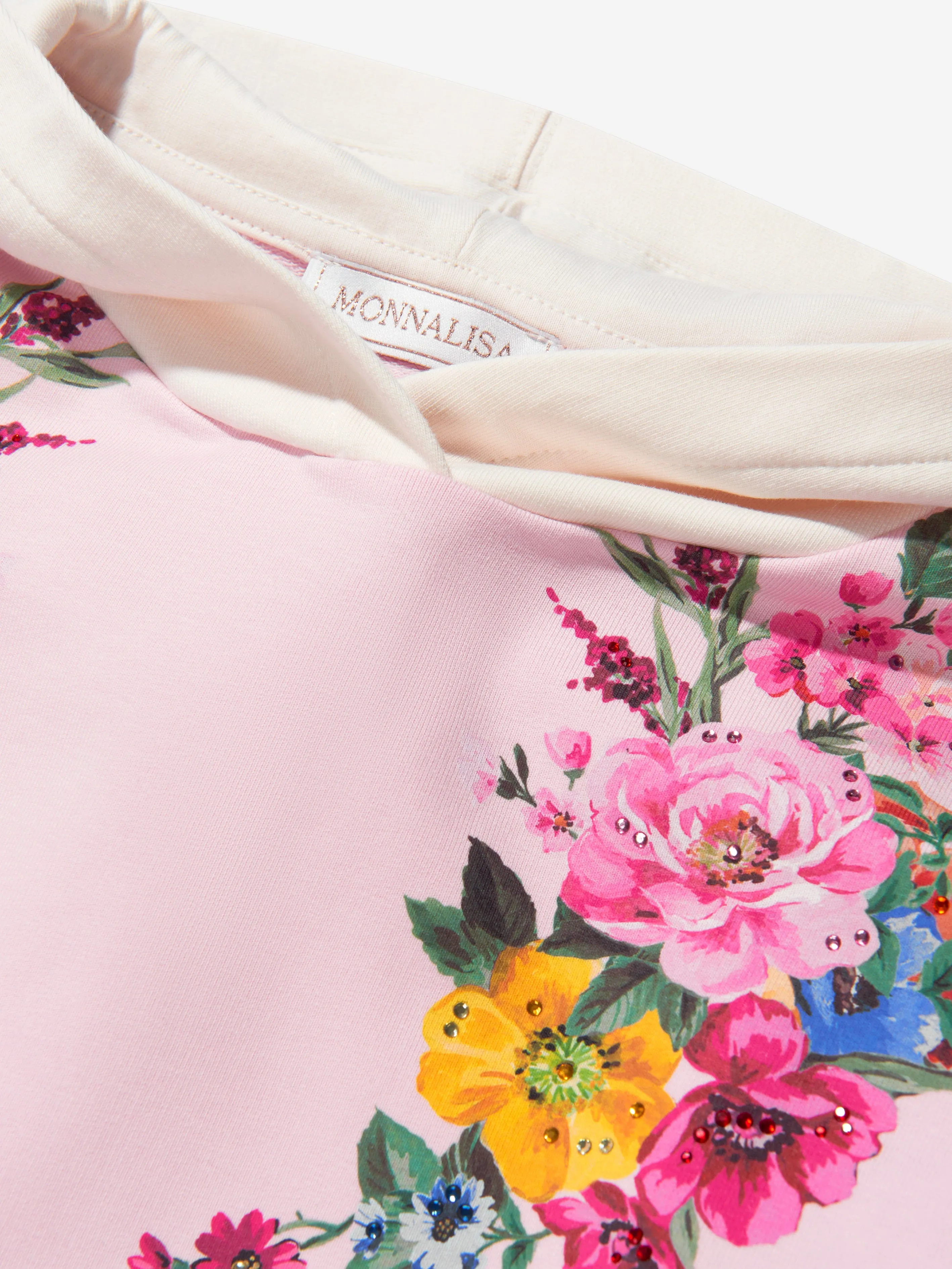 Monnalisa Girls Floral Print Hoodie