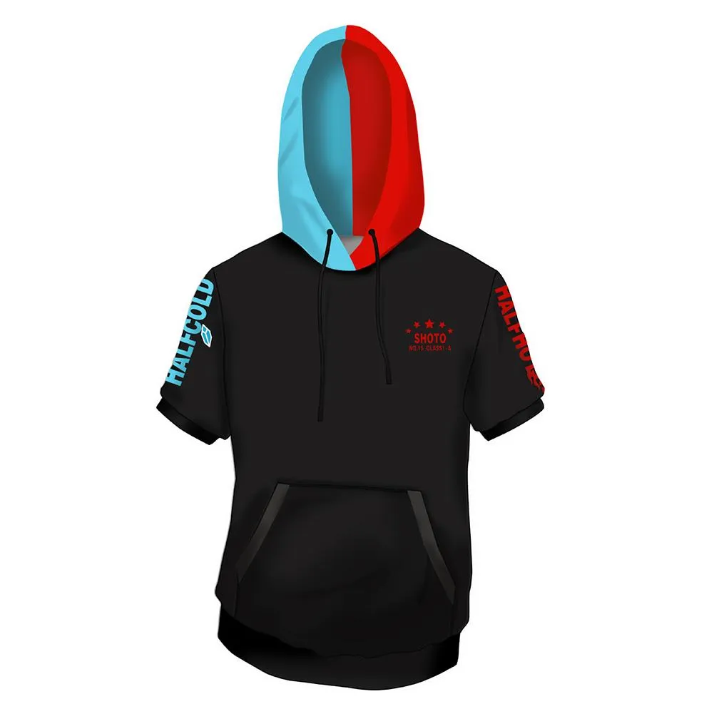 My Hero Academia Todoroki Shoto Costume Halloween Unisex Cosplay Hooded T-shirt