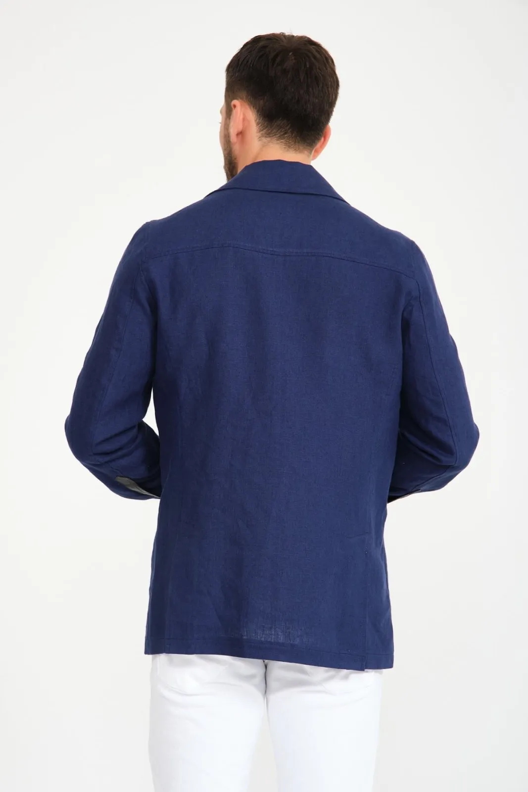 Navy Linen Jacket