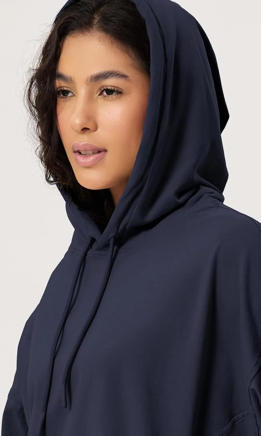 ODODOS Women's Purevibe Cotton Oversized Hoodies Side Slit Sweatshirts Long Sleeve Pullover Top with Pocket
