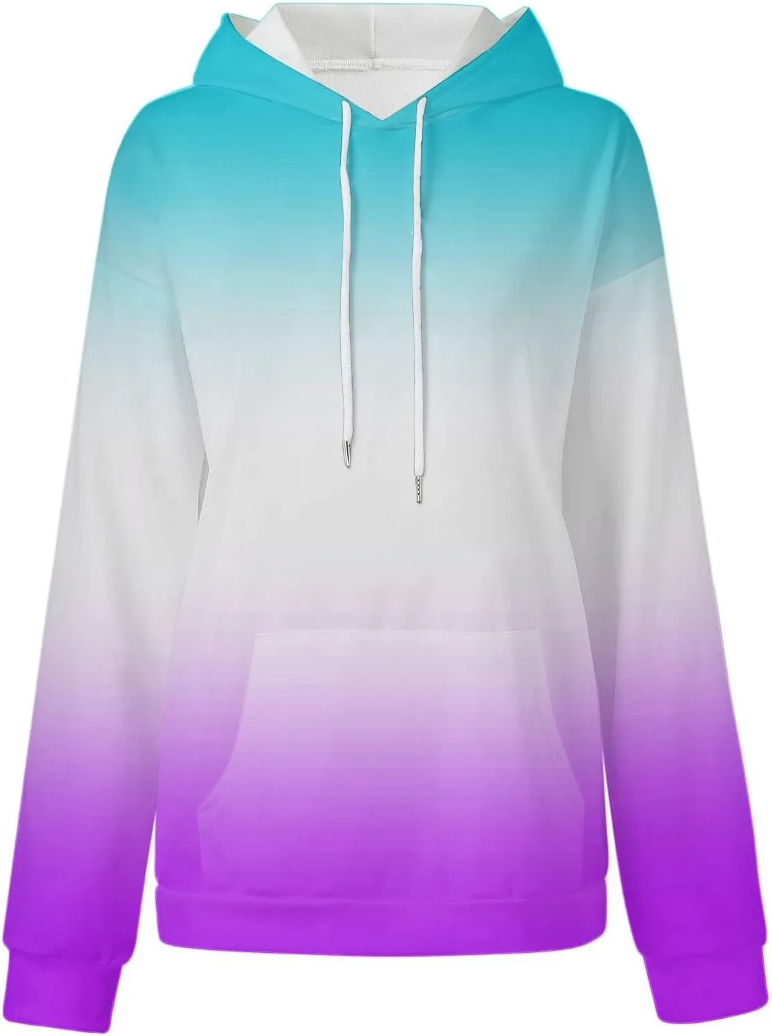 Oversized Sweatshirts for Women Fashion Gradient Hoodie Top Loose Long Sleeve Pullovers Fall Outfits Clothes