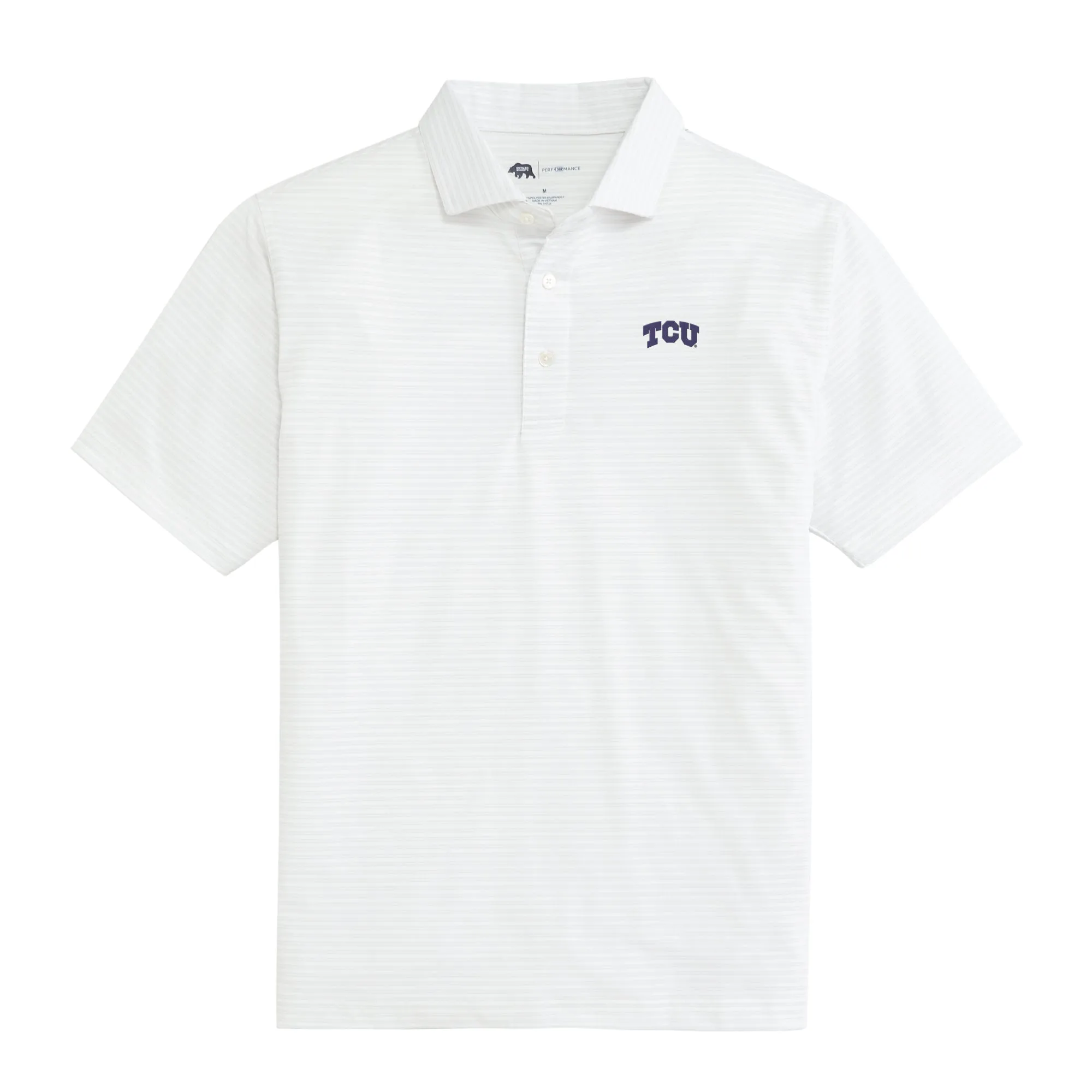 Pairing Stripe TCU Performance Pique Polo