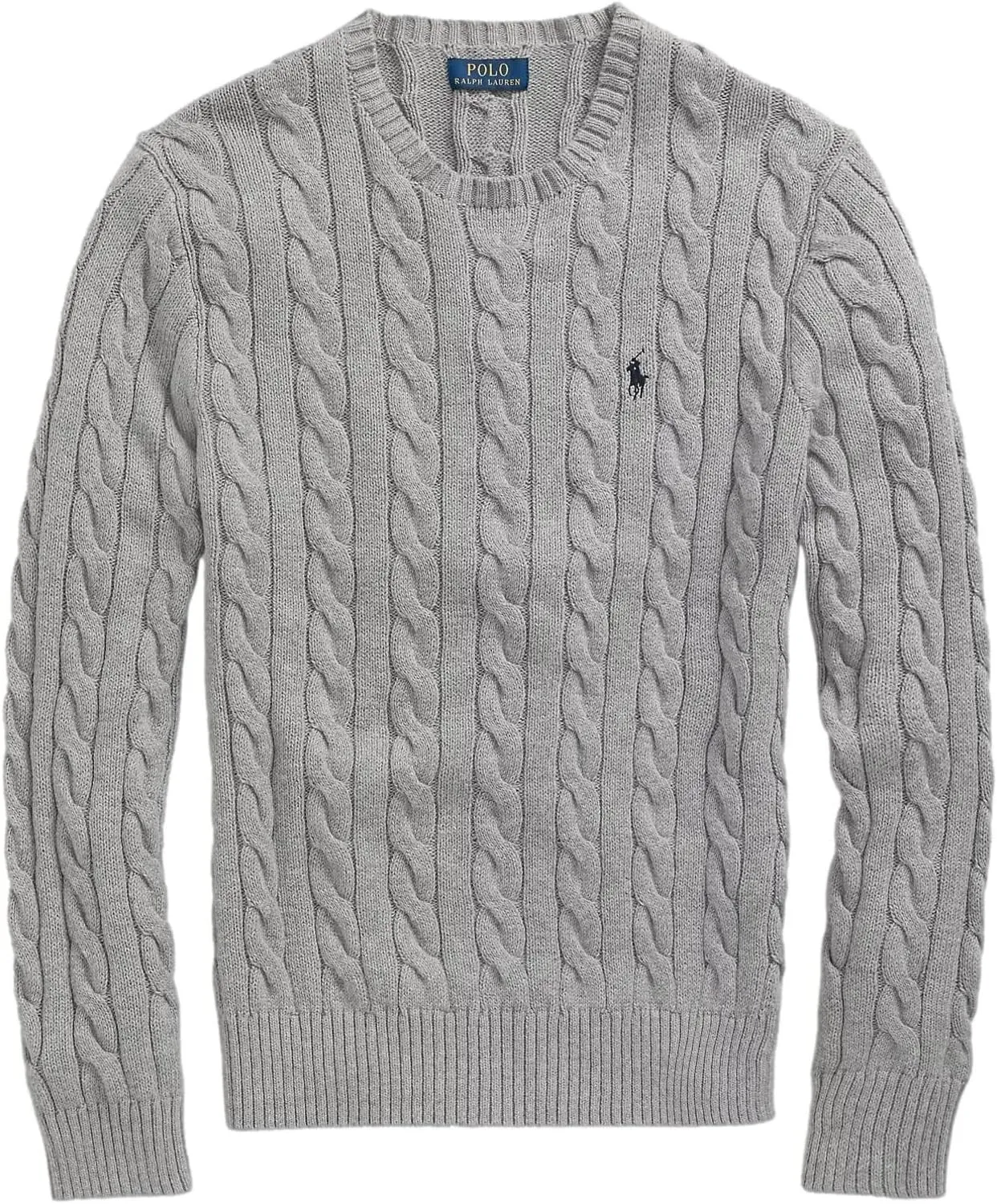 POLO RALPH LAUREN Men's Iconic Cable Knit Cotton Pullover Sweater