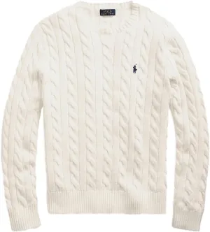 POLO RALPH LAUREN Men's Iconic Cable Knit Cotton Pullover Sweater