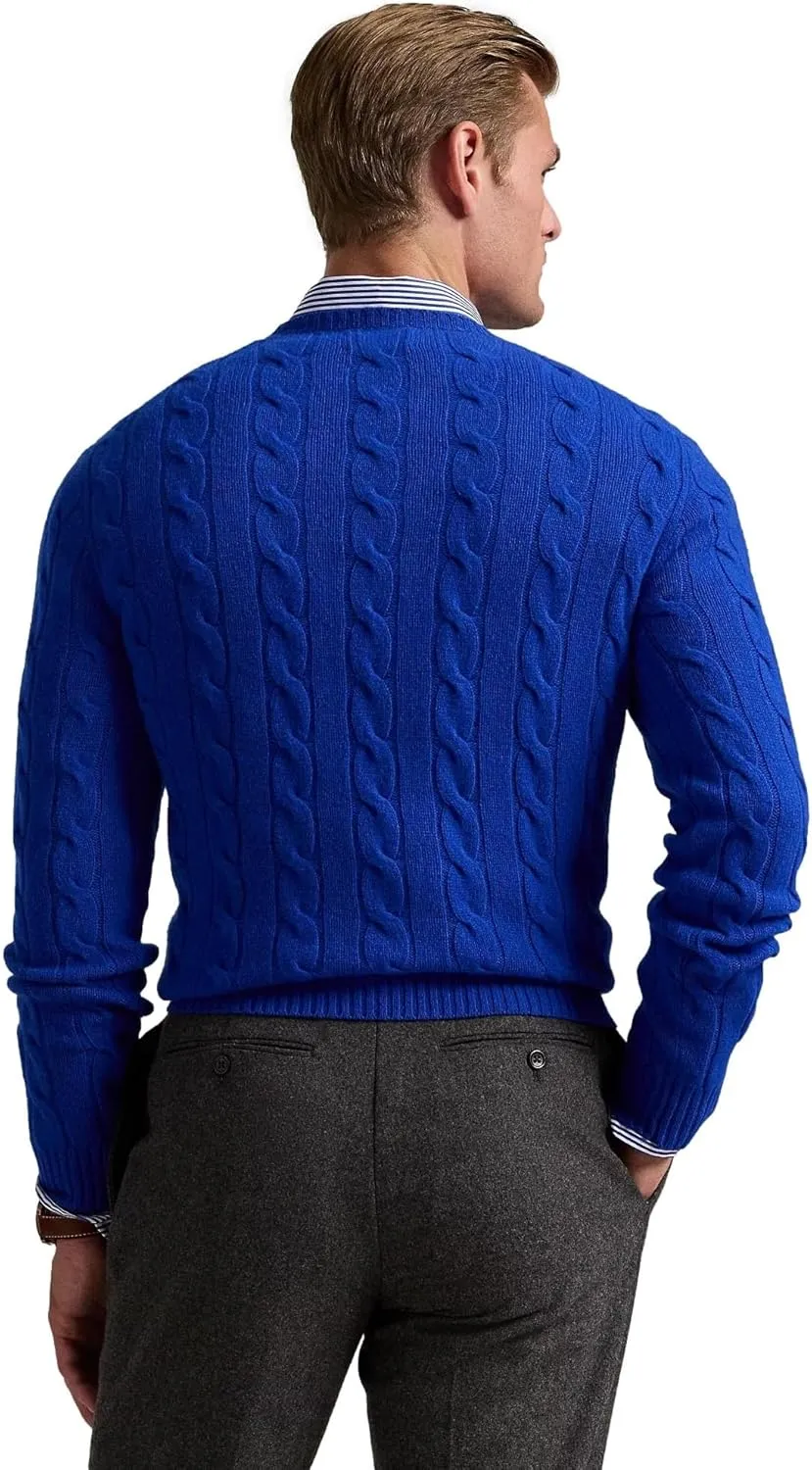 POLO RALPH LAUREN Men's Iconic Cable Knit Cotton Pullover Sweater