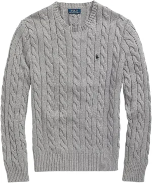 POLO RALPH LAUREN Men's Iconic Cable Knit Cotton Pullover Sweater