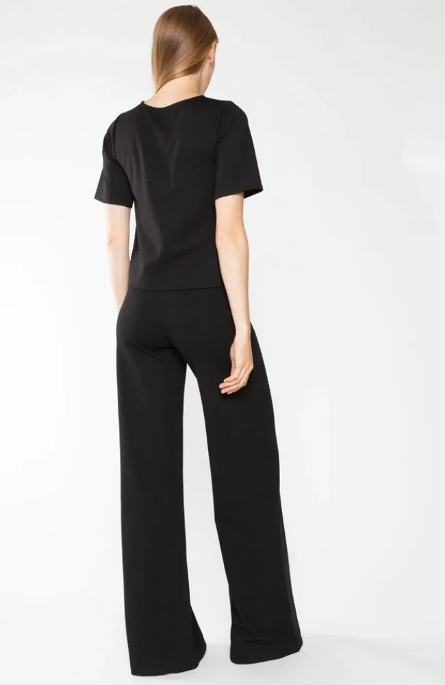 Ponte Knit Short Sleeve Top Extended