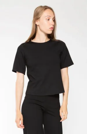 Ponte Knit Short Sleeve Top Extended