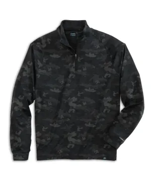 Roan Camo Print 1/4 Zip Pullover Charcoal