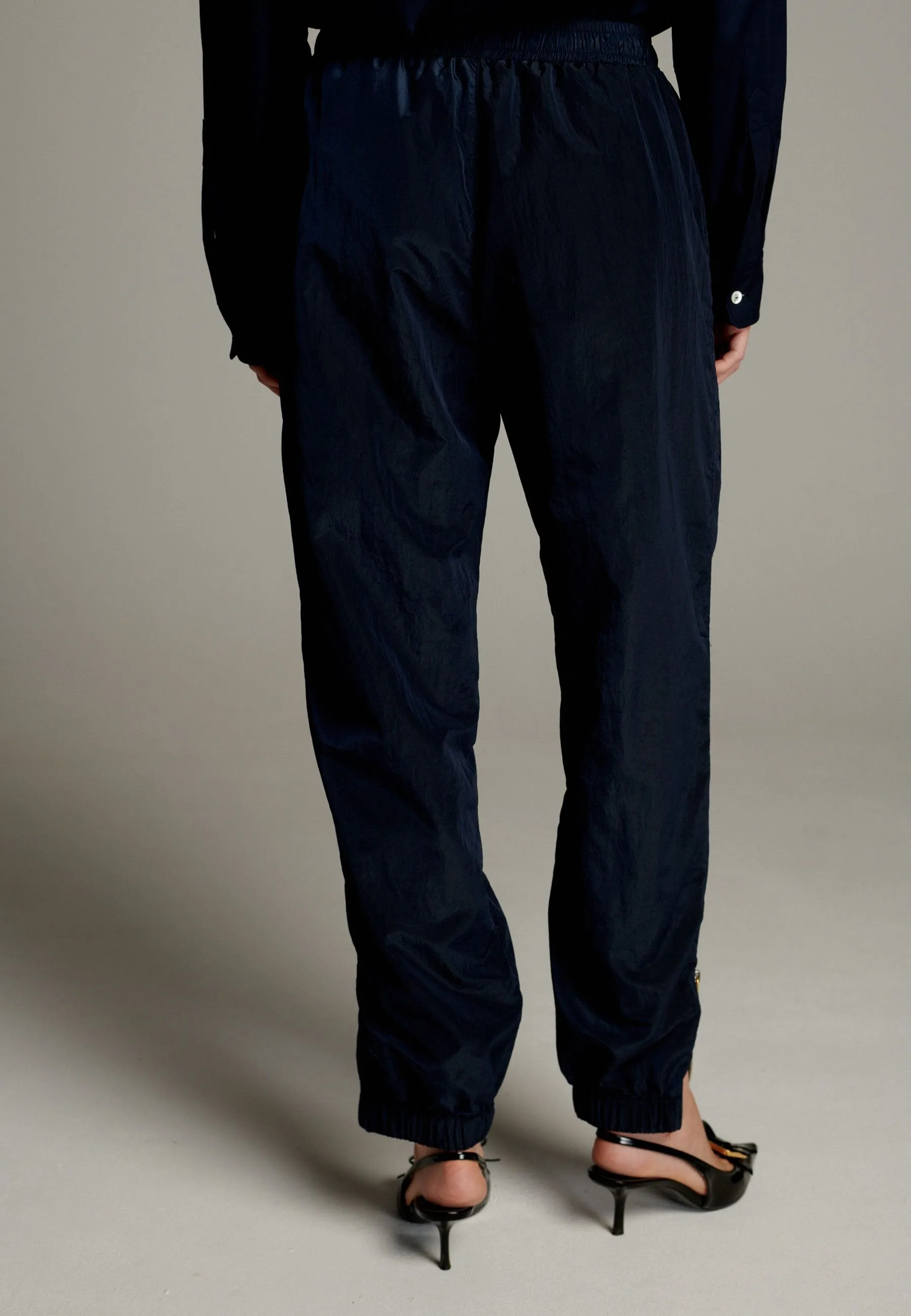Runner Parachute Pants Trousers Navy