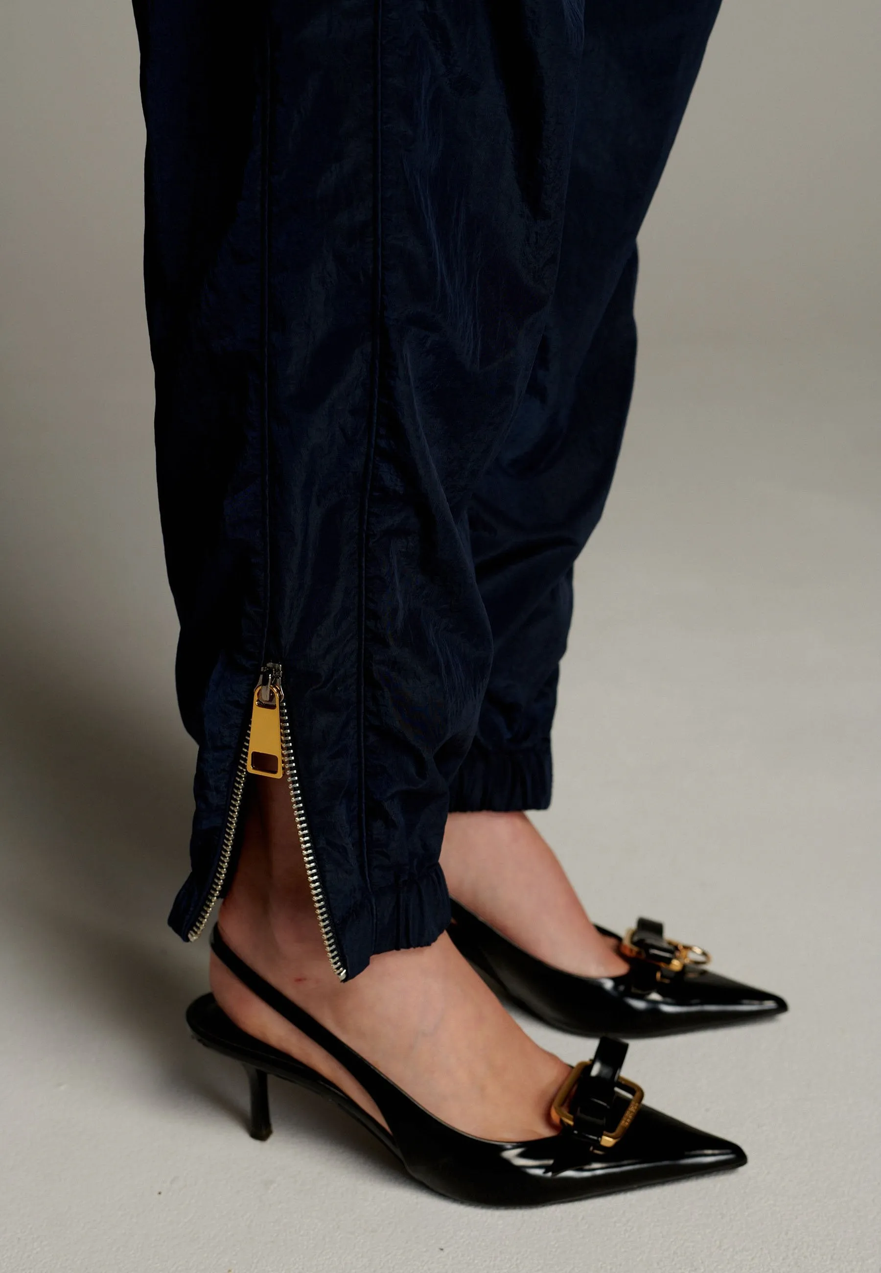 Runner Parachute Pants Trousers Navy