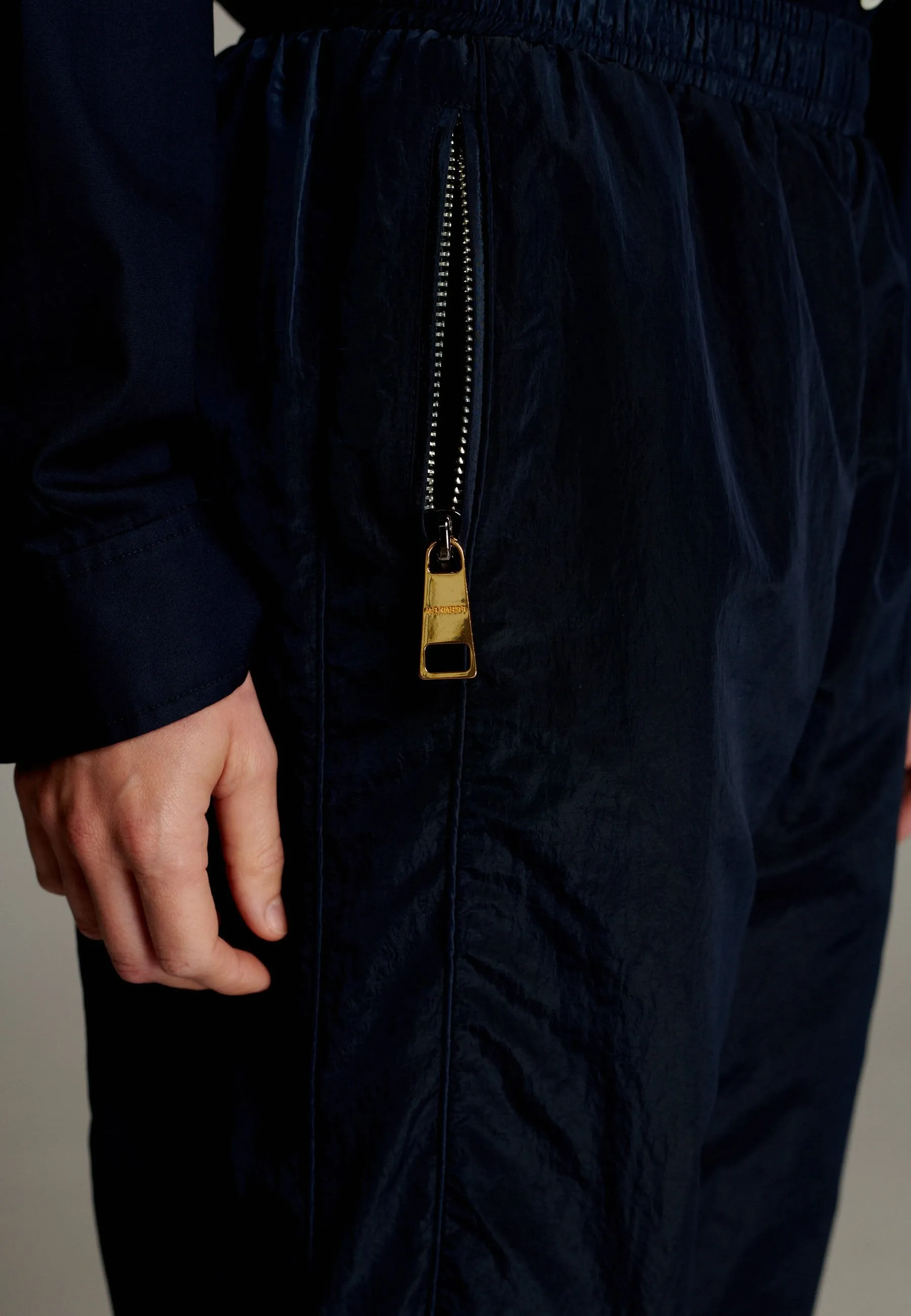 Runner Parachute Pants Trousers Navy