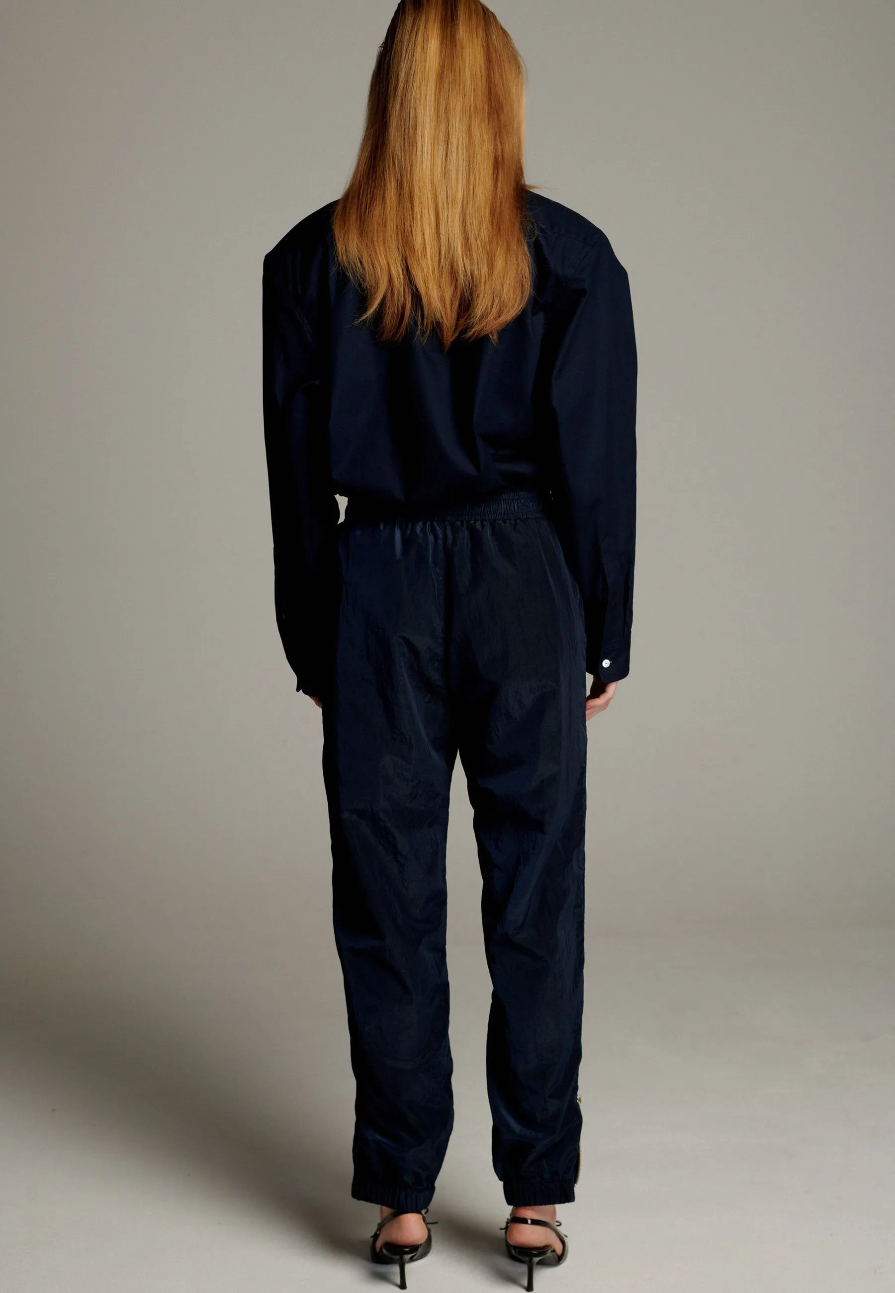 Runner Parachute Pants Trousers Navy