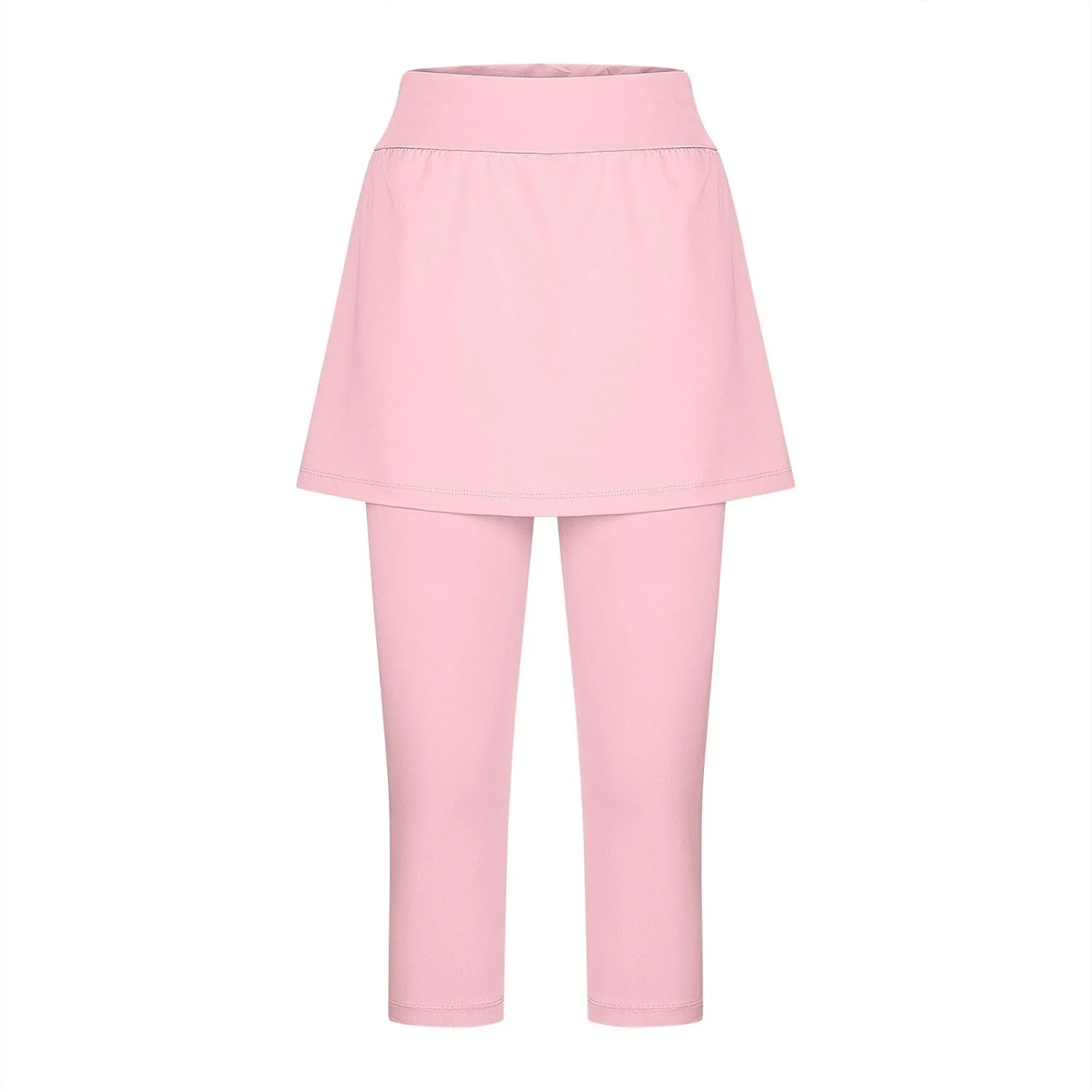 Skirted Leggings for Women 2025 Summer Tennis Golf Skorts Capris Yoga Gym Leggings with Skirts Workout Pants