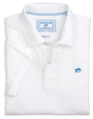 Southern Tide Men's S/S Skipjack Polo/Classic White