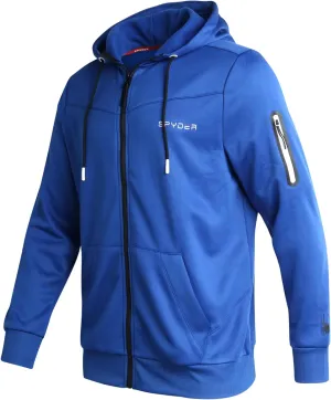 Spyder Men's Active Sweatshirt - Performance Tech Fleece Zip Hoodie Sweatshirt - Workout Full Zip Track Jacket for Men (S-XL)