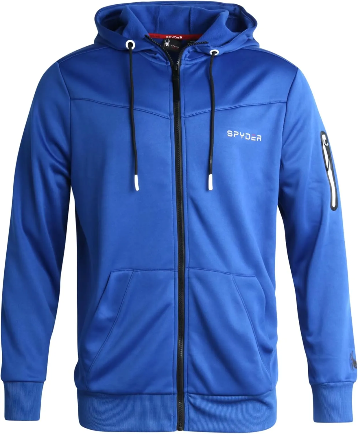 Spyder Men's Active Sweatshirt - Performance Tech Fleece Zip Hoodie Sweatshirt - Workout Full Zip Track Jacket for Men (S-XL)