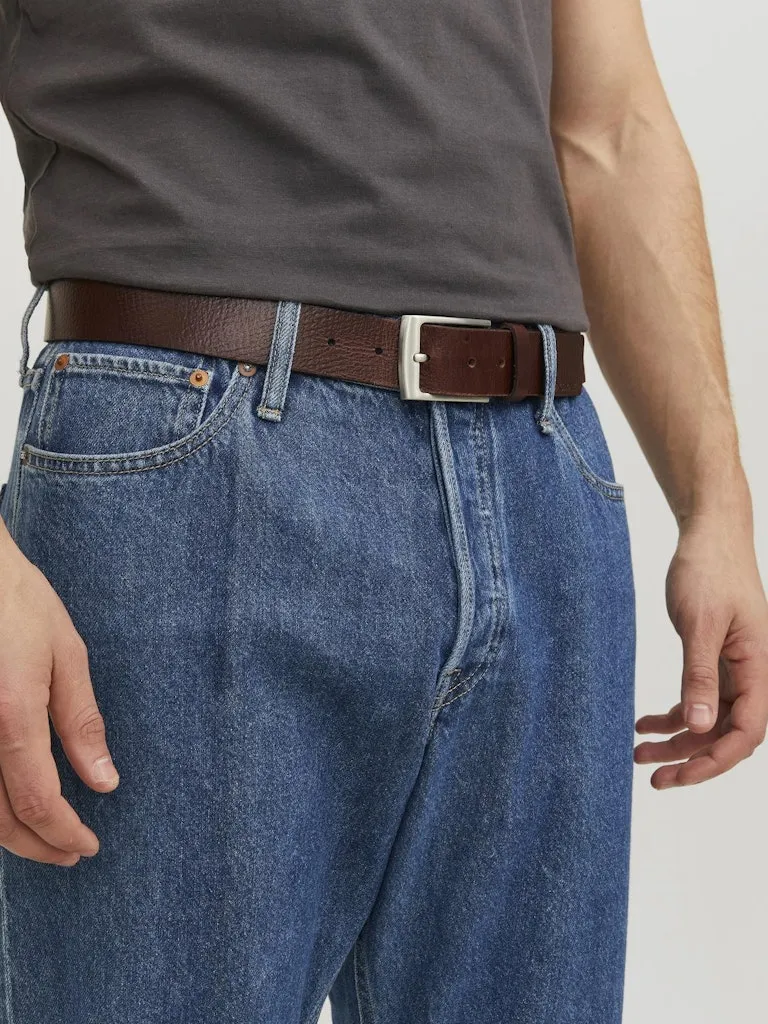 Stockholm Leather Brown Stone Coffee Belt