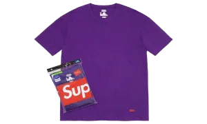 Supreme Hanes Tagless T-Shirts (2 Pack) Purple