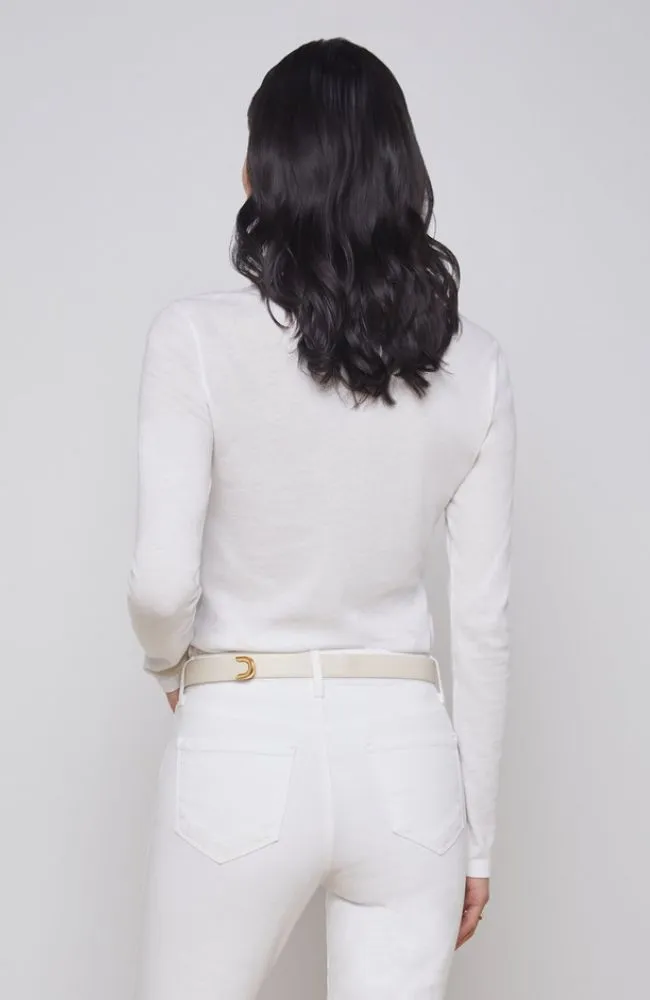 Tess LS Crew in White